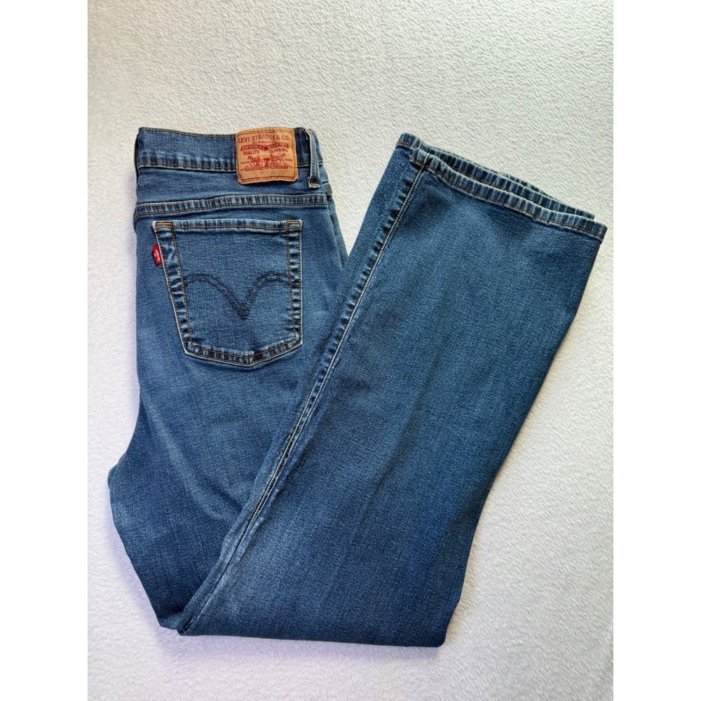 Levi's 512 Perfectly Slimming Boot Cut Jeans Womens 16M Blue Denim Stretch